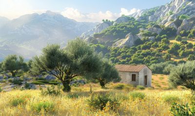 typische griechische Landschaft