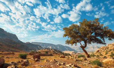 typische Landschaft in Jordanien