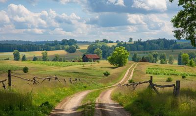 typische Landschaft in Lettland